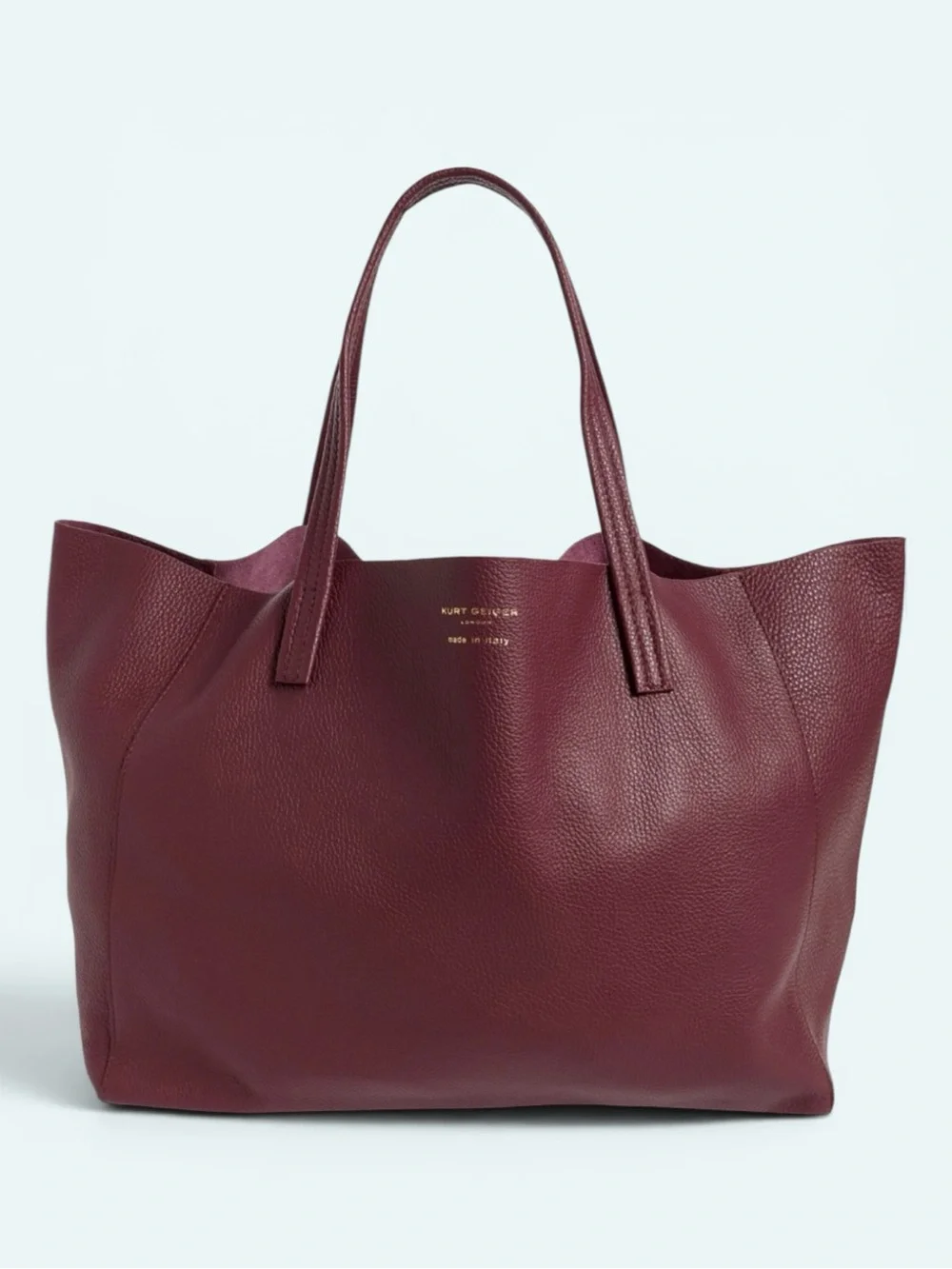 Kurt Geiger EUC Violet Horizontal Leather Tote